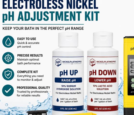 pH adjuster kit for electroless nickel plating bath