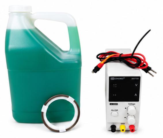 Complete plating kit with power supply and nickel anodes